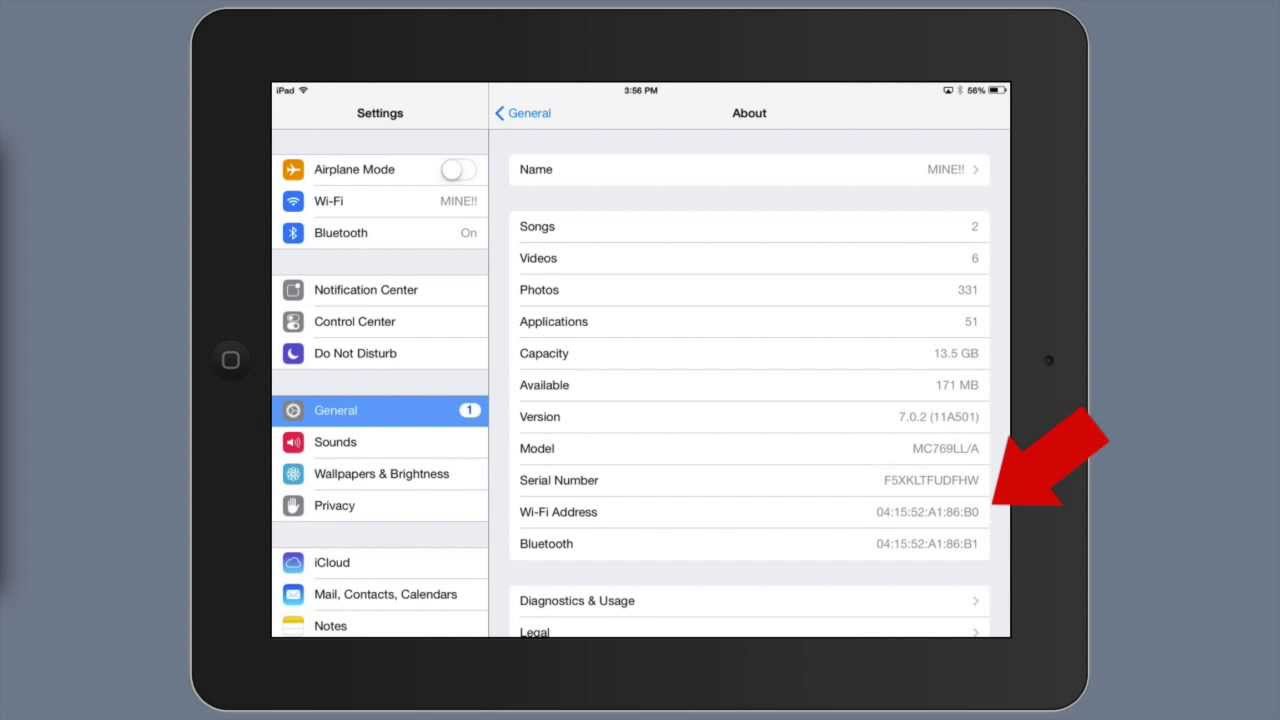 How to find the MAC address on your iPad