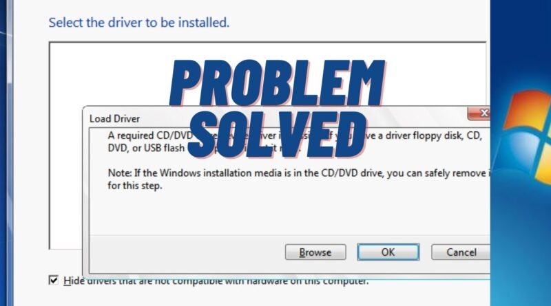 A required cd dvd drive device driver is missing windows 7 как исправить