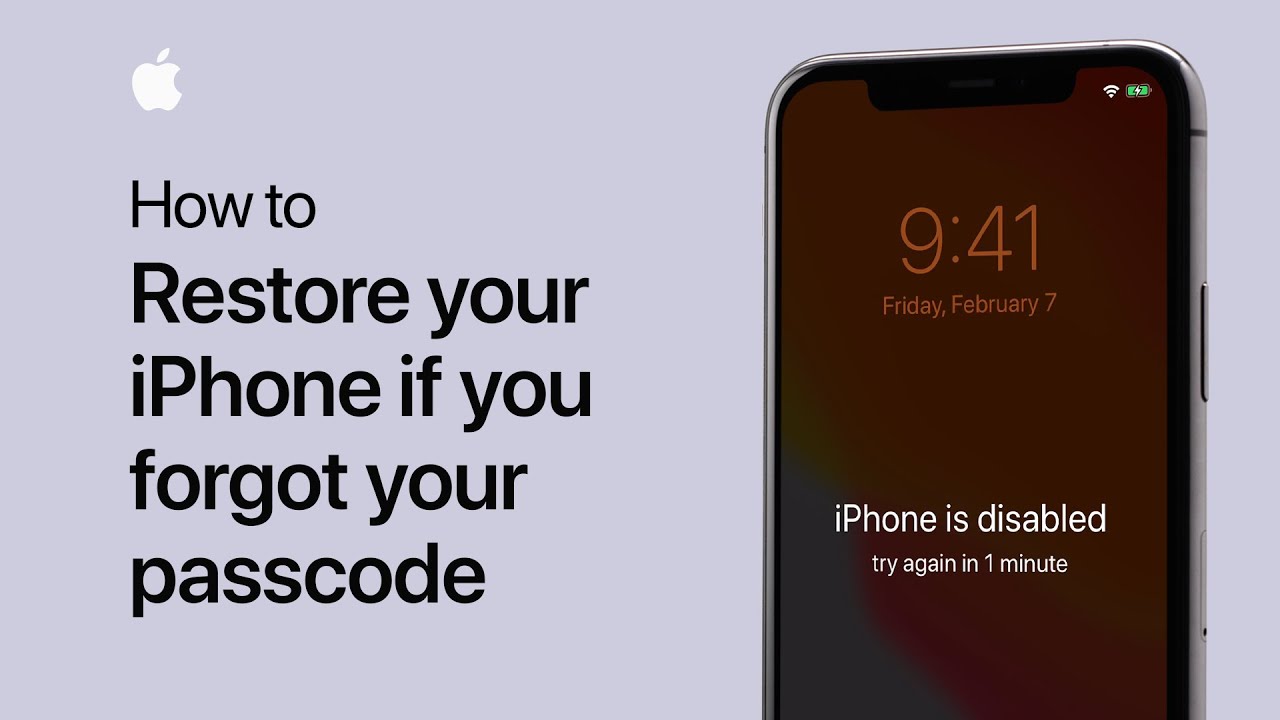 How To Restore Your Iphone If You Forgot Your Passcode Apple Support 