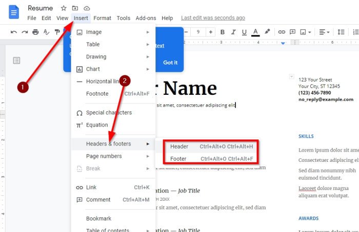 how-to-use-header-footer-and-footnote-in-google-docs