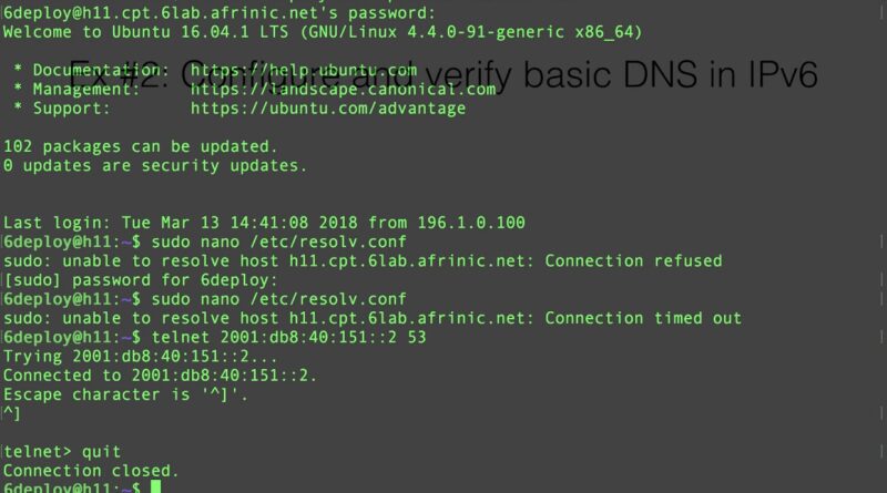 Как прописать dns ipv6