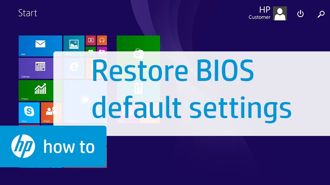 Restore BIOS Default Settings on HP Notebooks | HP Notebooks | HP