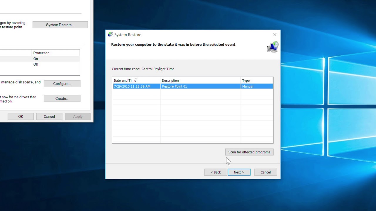 Windows 10 - How to Restore Windows From a Restore Point