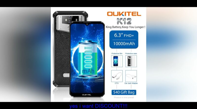 OUKITEL K12 6.3 Inch 4G LTE Cellphone WCDMA MTK6765 Octa ...