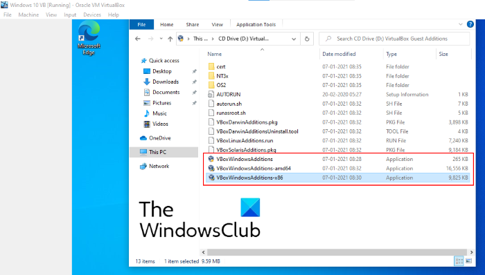 virtualbox guest additions download windows 10 host