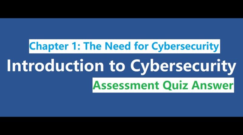 CISCO Introduction To Cybersecurity | Chapter 1: The Need For ...