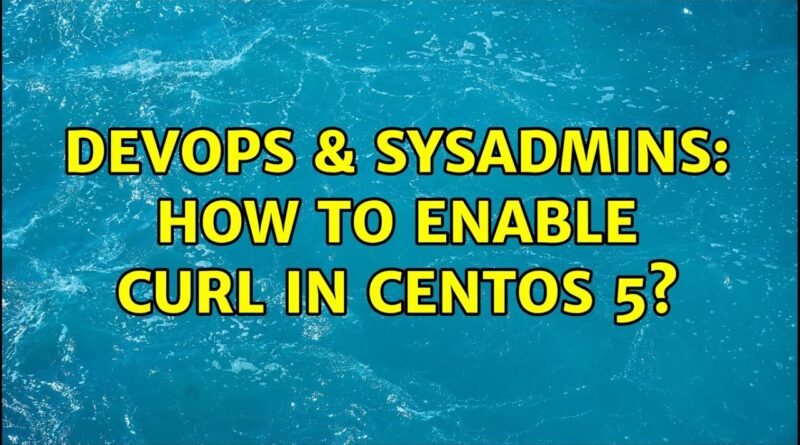 Как установить curl centos