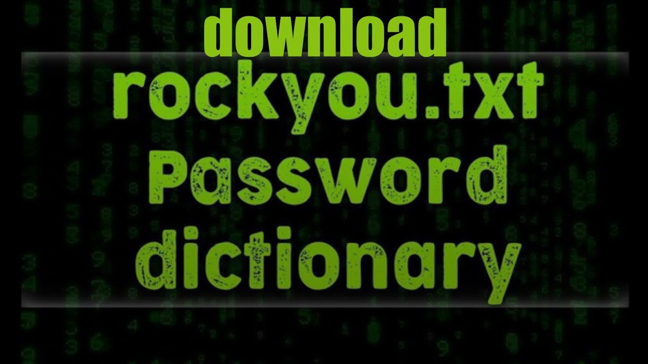 Download Rockyou.txt Wordlist shorts