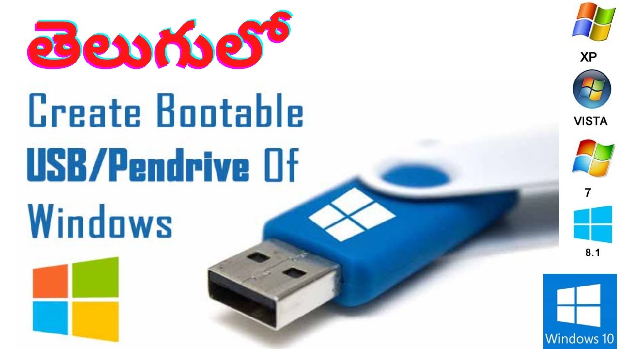 How to create a Bootable Pen Drive for Windows Operating System in ...