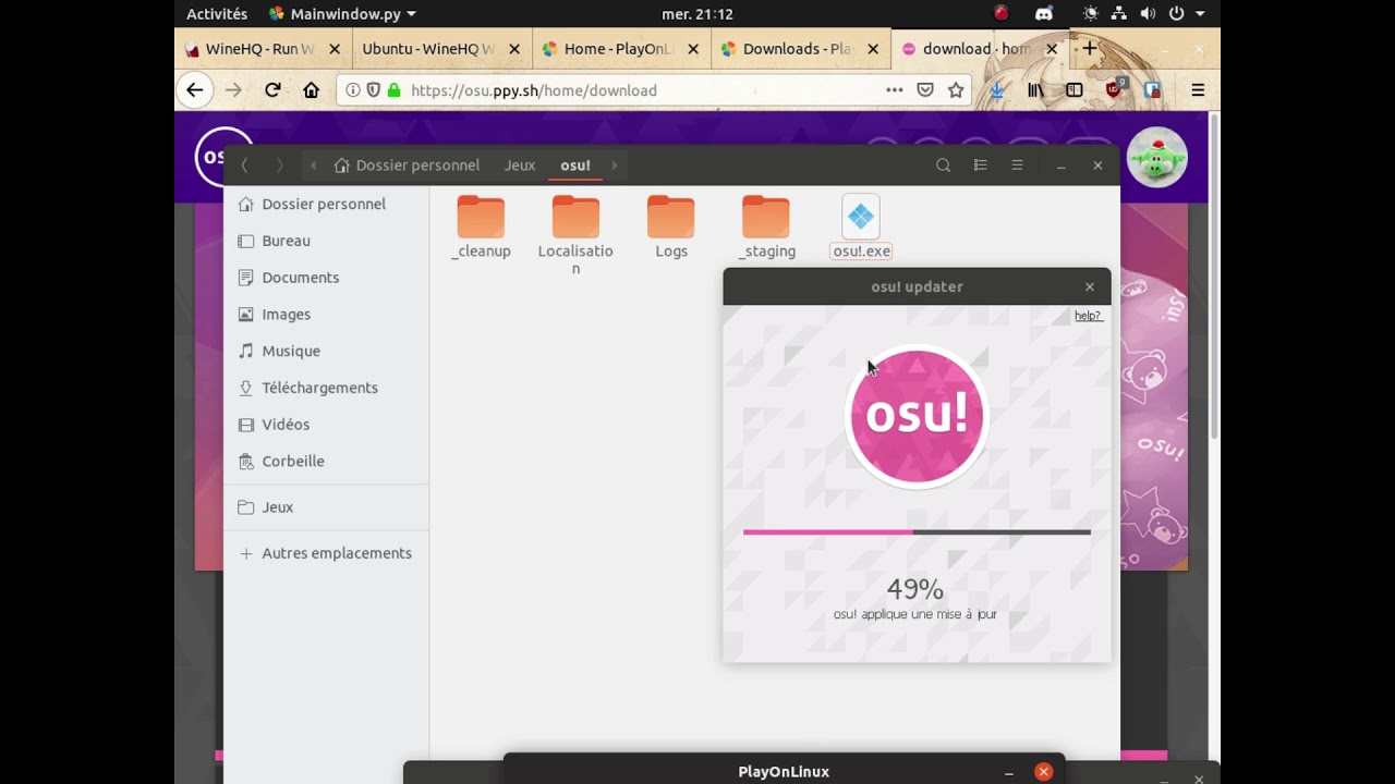 Поставь осу. Osu Linux. Osu for Linux.