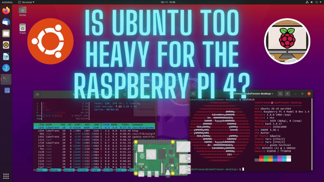 Raspberry pi 4 тормозит ютуб ubuntu