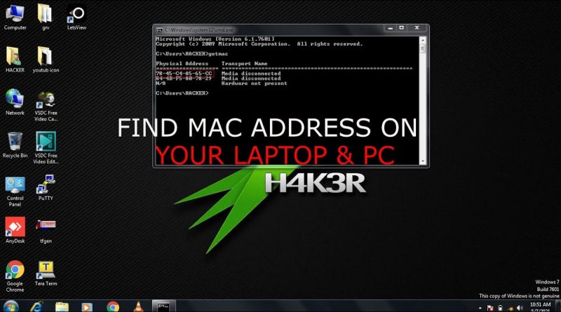 how to find the mac address of laptop