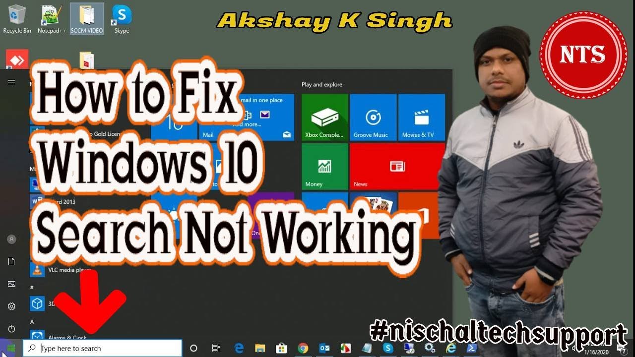 How To Fix Windows 10 Search Not Working,Can’t Search, Can’t Open ...