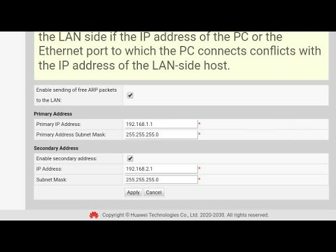 How to change LAN IP address-Huawei Echolife HG8546M – BENISNOUS