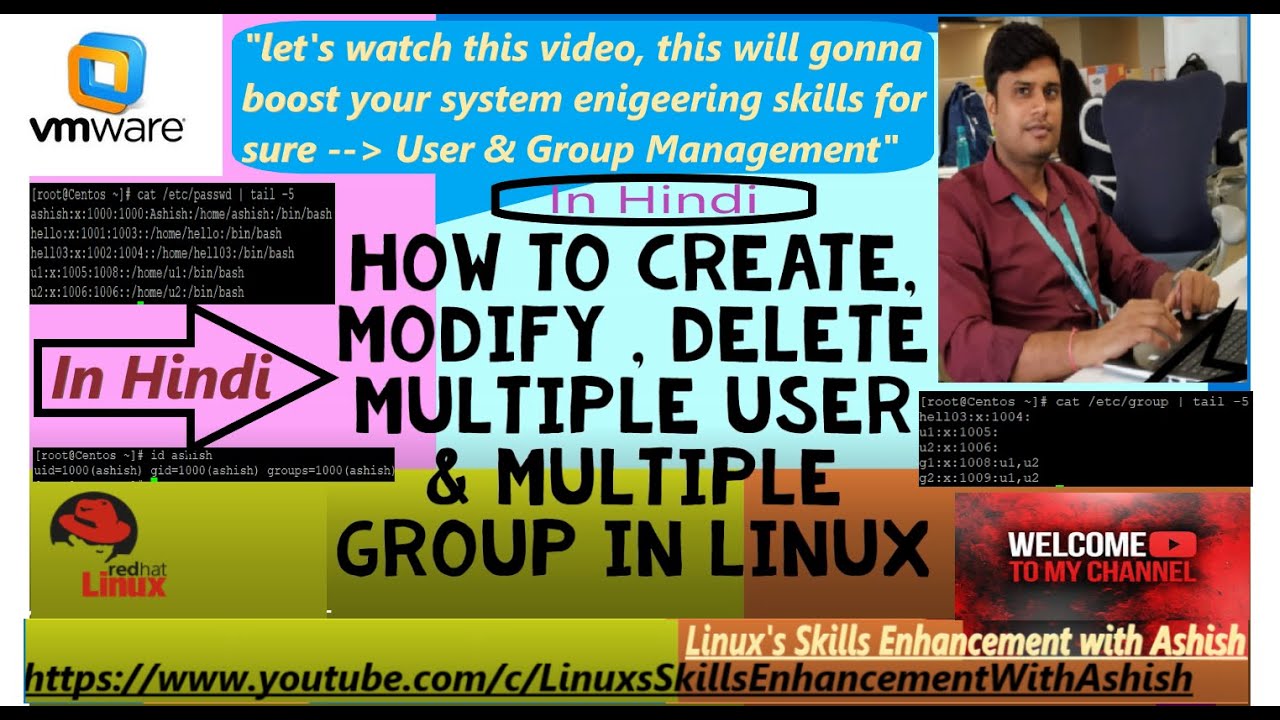 how-to-create-modify-secure-delete-user-group-in-linux-hindi-version-with-ashish-lec-09