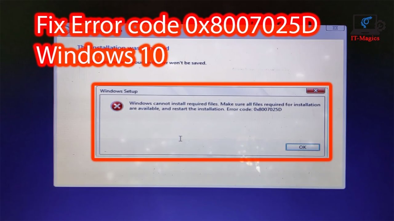 Код ошибки windows 10. 8007025d. Ошибка при установке Windows 10 0x8007025d. Виндовс 10 при установки ошибка 0x8007025d. 0x8007025d при установке Windows 10 с флешки.