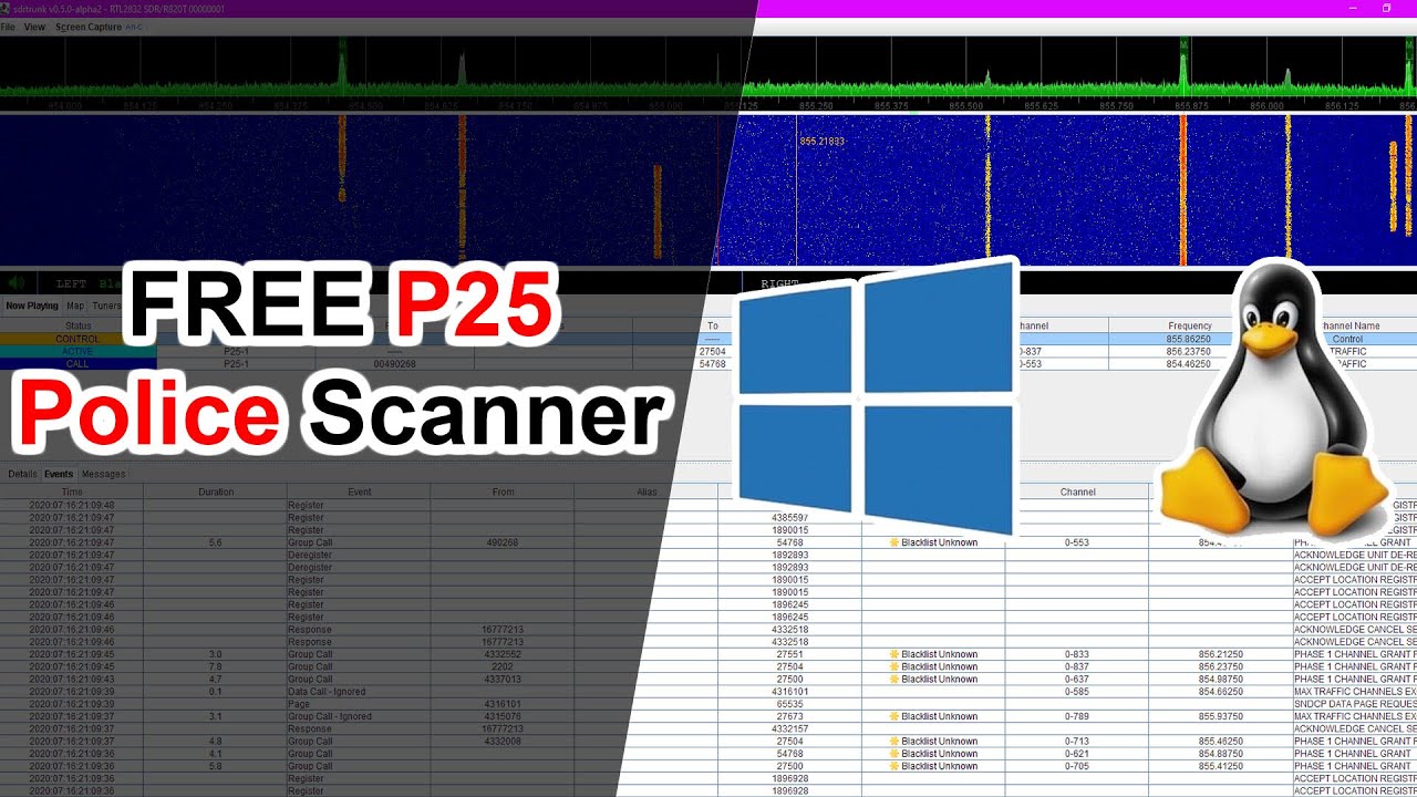 SDRTrunk The FREE P25 Police Scanner! Windows And Linux Tutorial