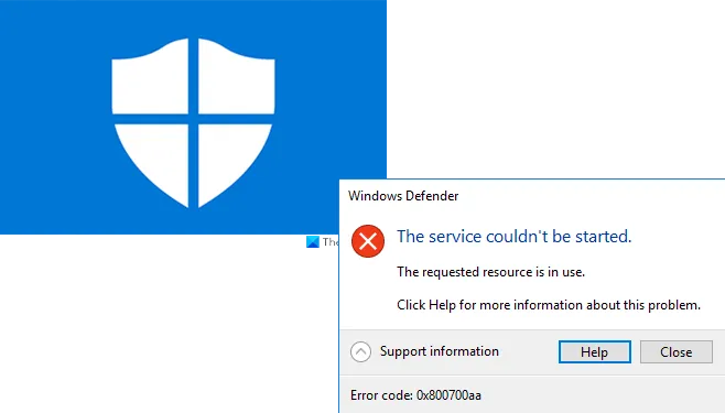 Windows Defender 0x800700aa