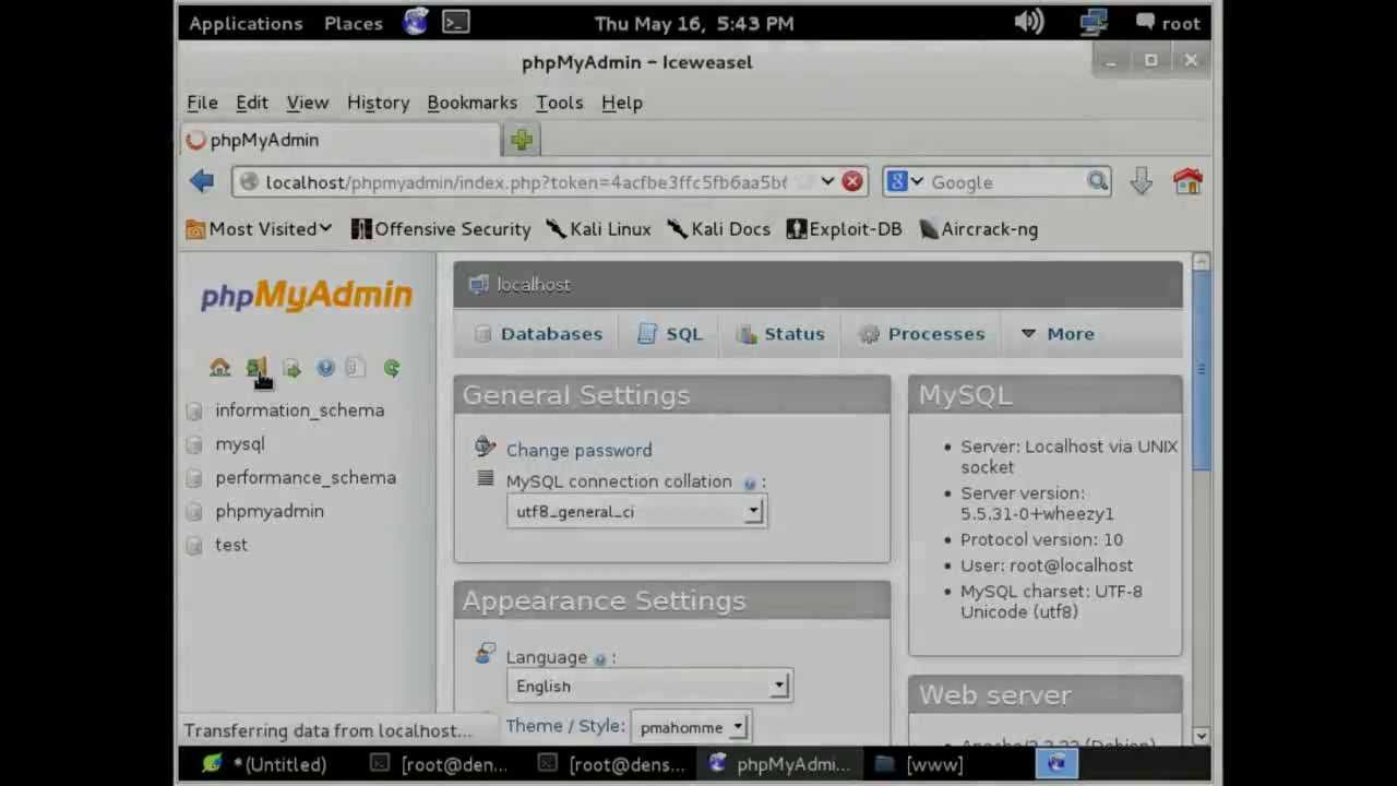 Phpmyadmin linux mint как запустить