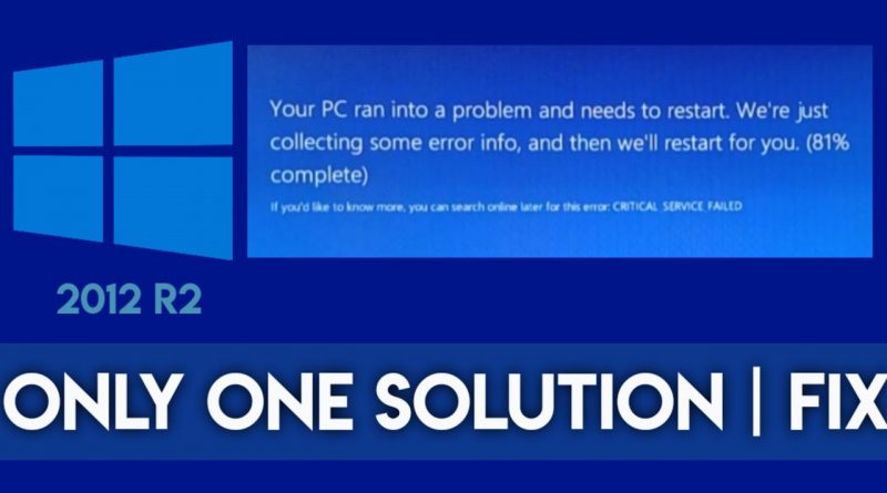 Your Pc Ran Into A Problem And Needs To Restart Blue Screen Error Fix 0059