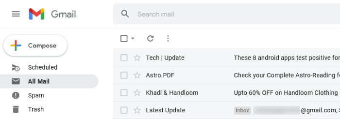 find archive email in Gmail