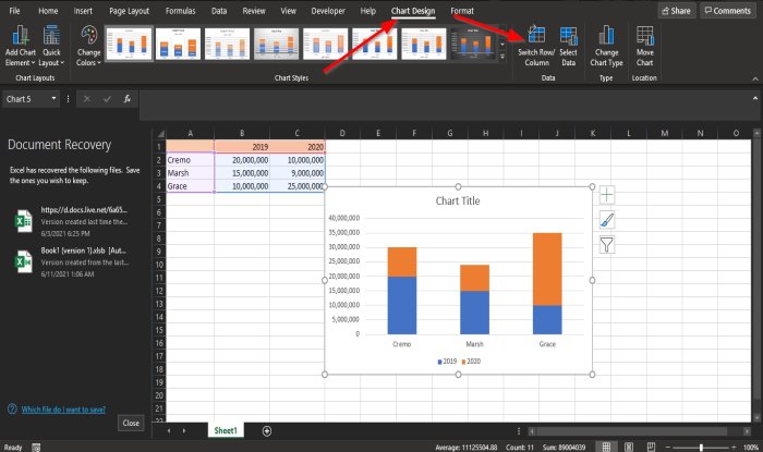 How to switch Rows and Columns in Excel