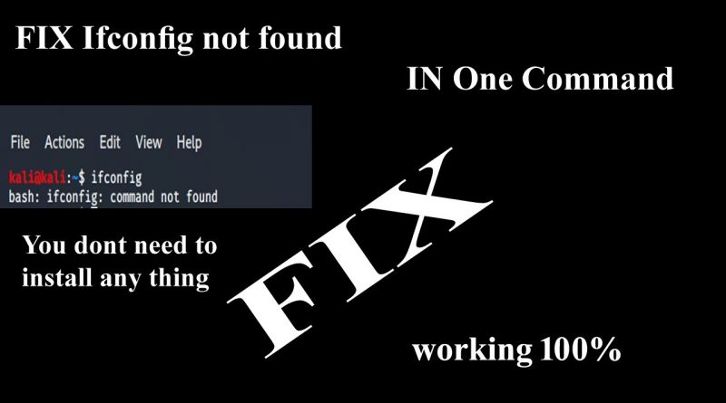 Bash If Config Command Not Found In Linux Ifconfig Missing Command Solution Root Access 