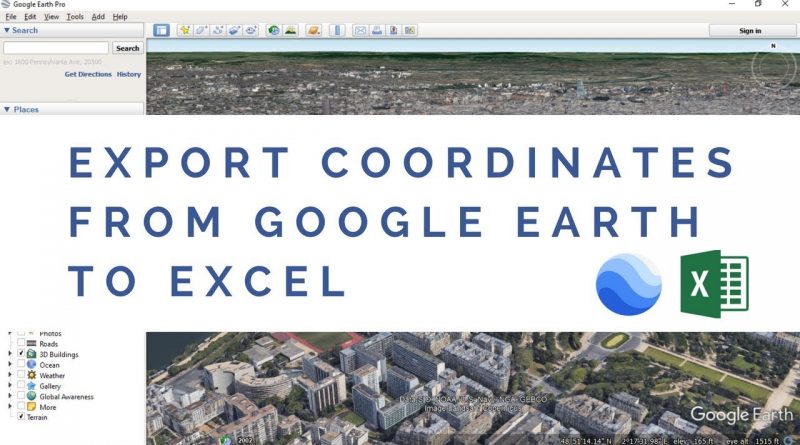 Export Coordinates From Google Earth To Excel