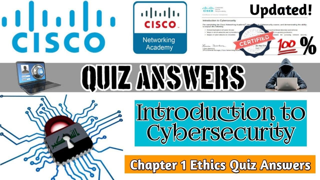 Introduction To Cybersecurity | Chapter 1 Ethics Quiz Answers Updated ...