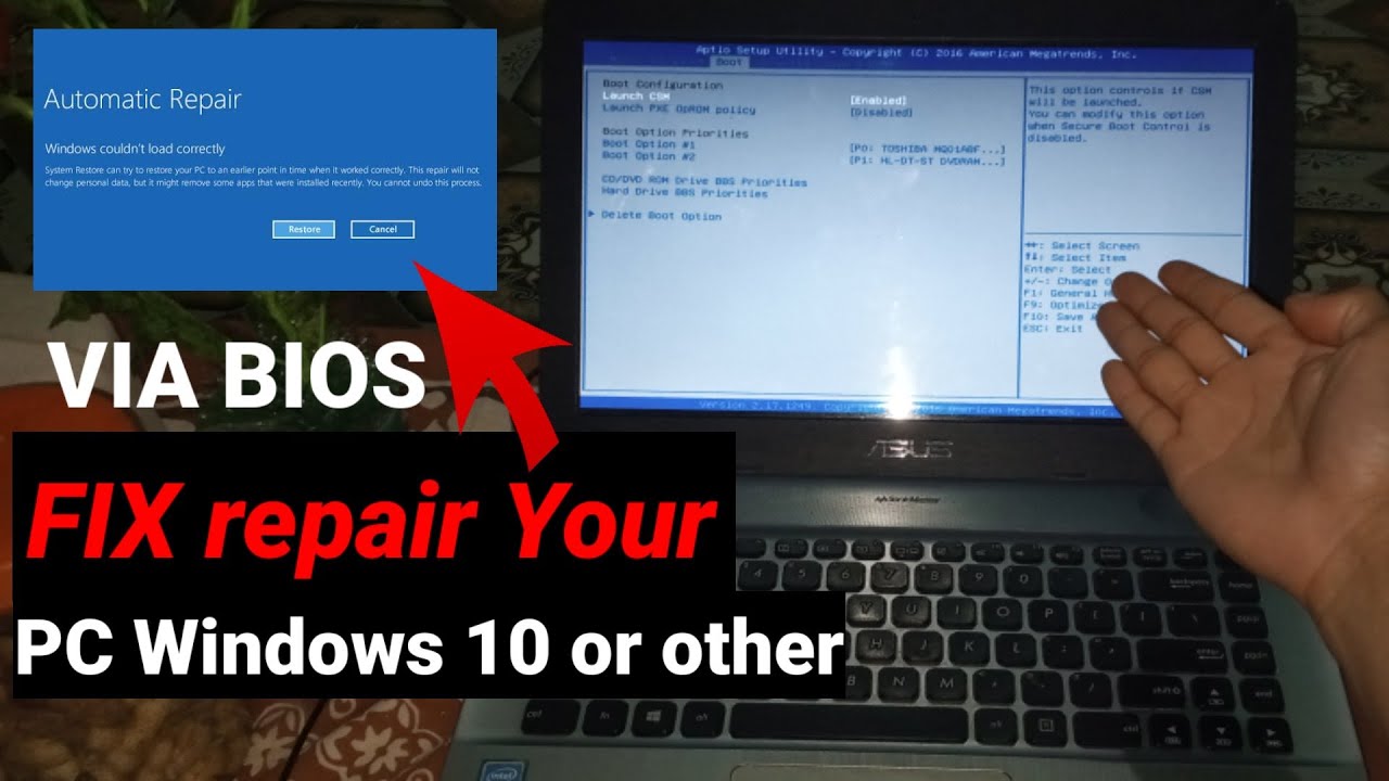 Tutorial Cara Mengatasi Automatic repair couldn't repair your pc