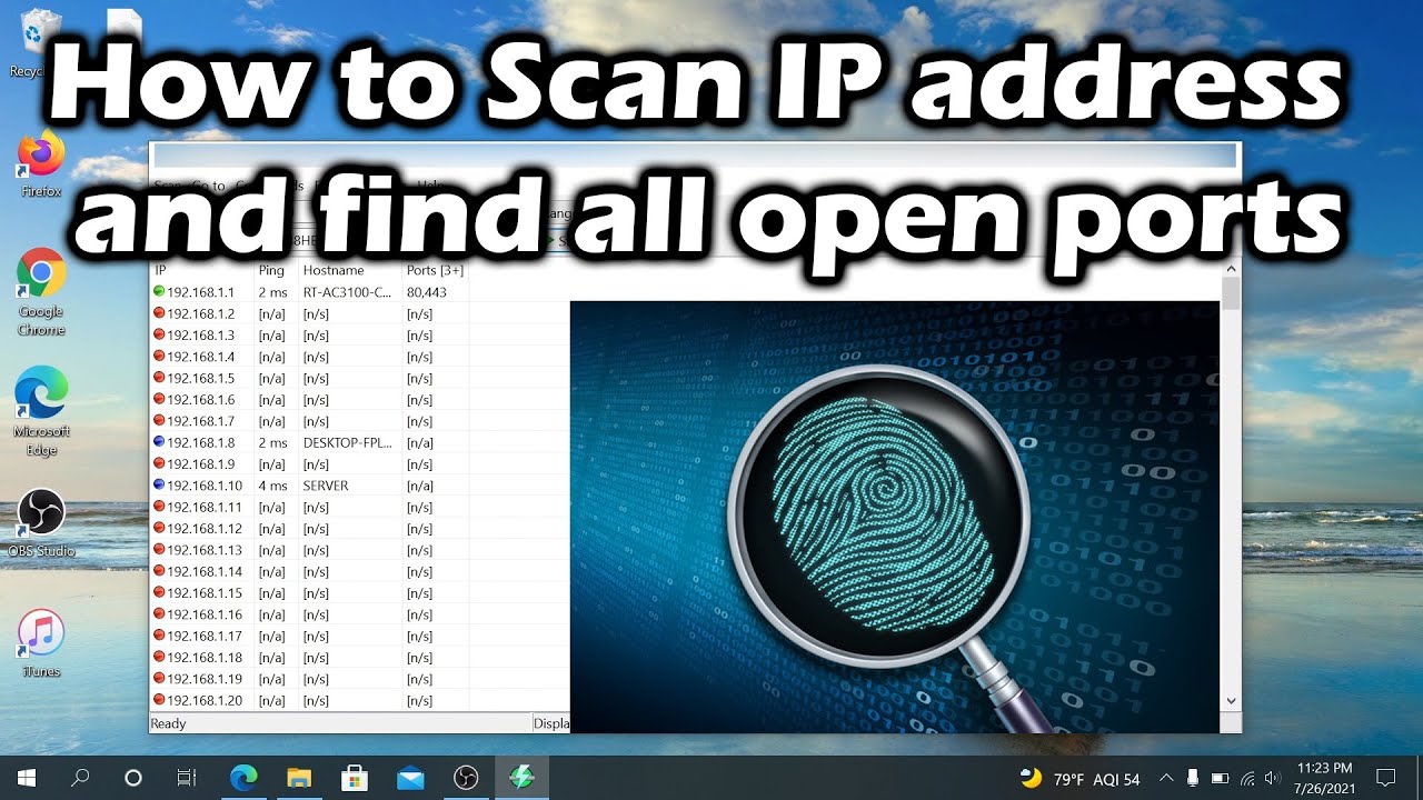 How To Scan IP Address And Find All Open Ports