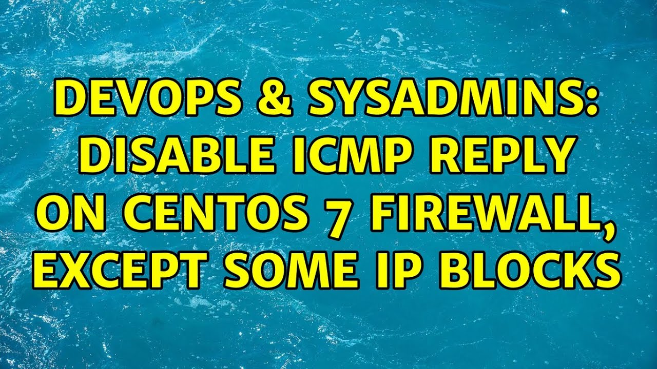 Как включить icmp centos