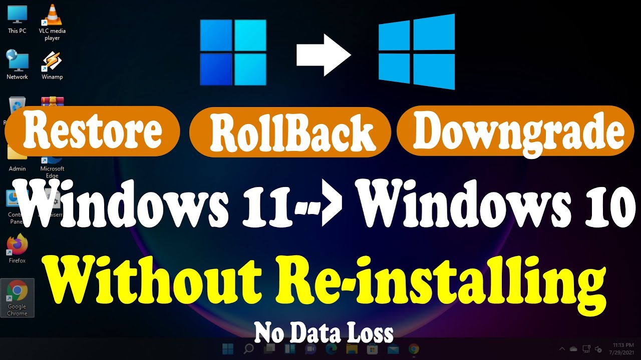 how to downgrade from windows 11 to 10 without losing data