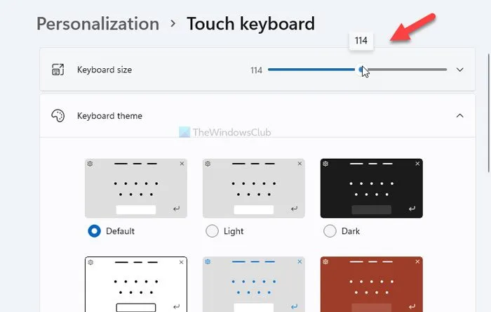 How to customize Touch keyboard on Windows 11