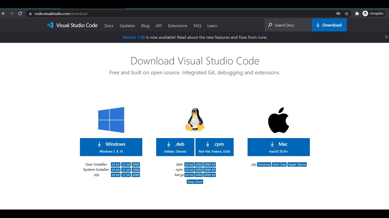download visual studio code latest version windows 10
