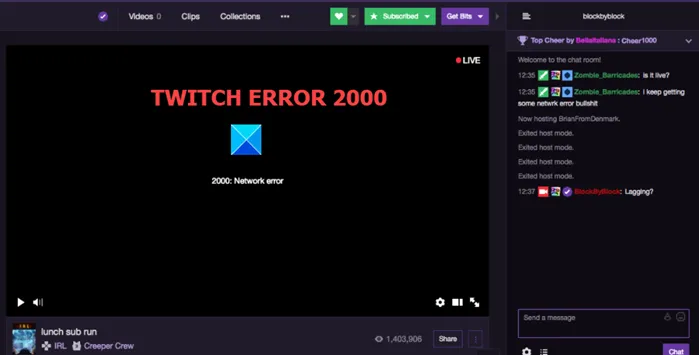 Twitch Error 2000