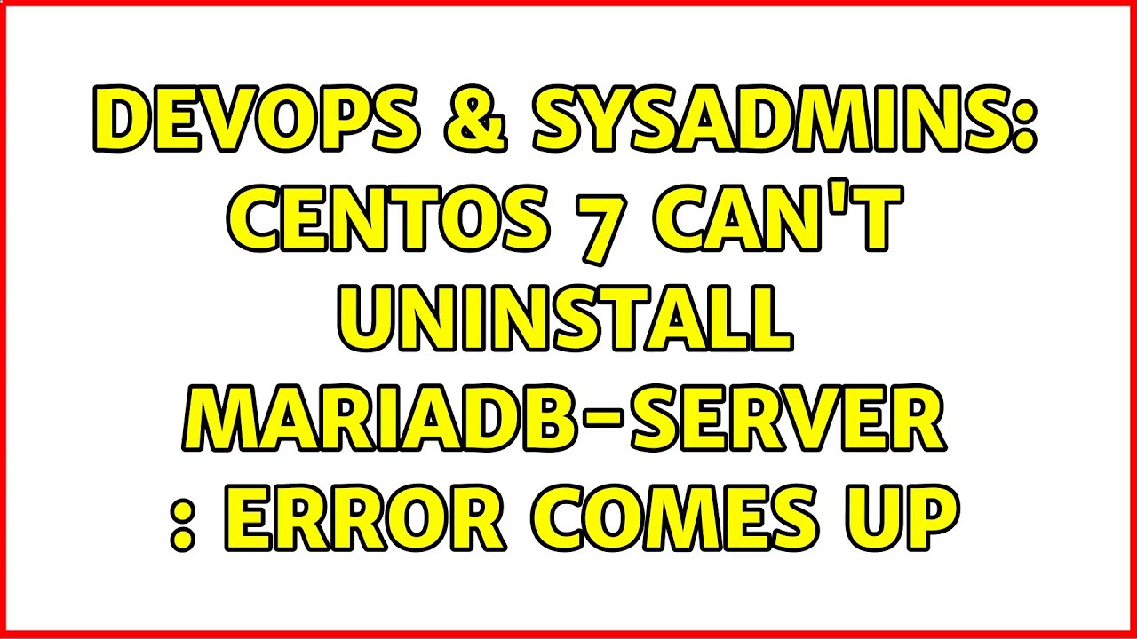 how-to-install-and-secure-mariadb-10-in-centos-7-youtube