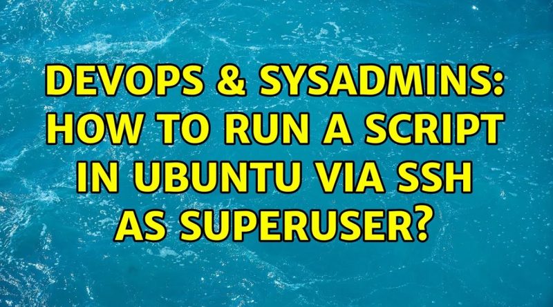 How To Run A Script In Ubuntu