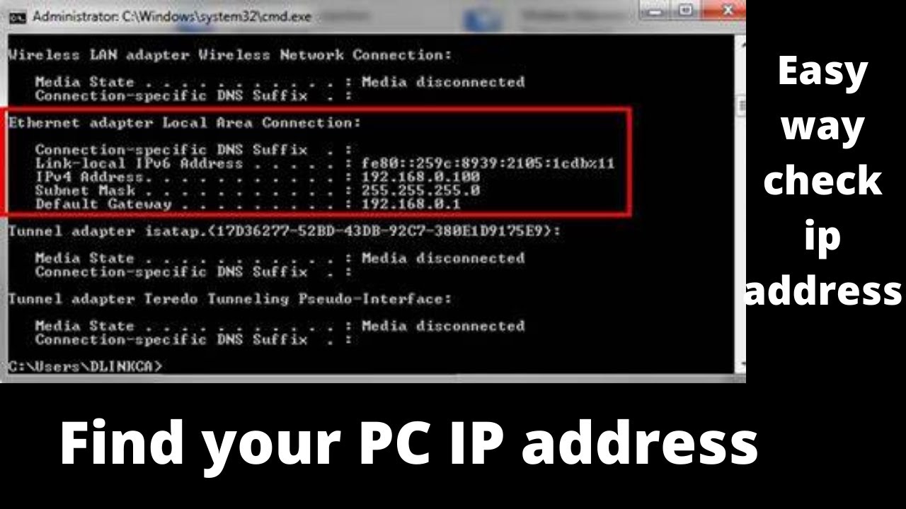 how do i find my ip address on my laptop windows 10