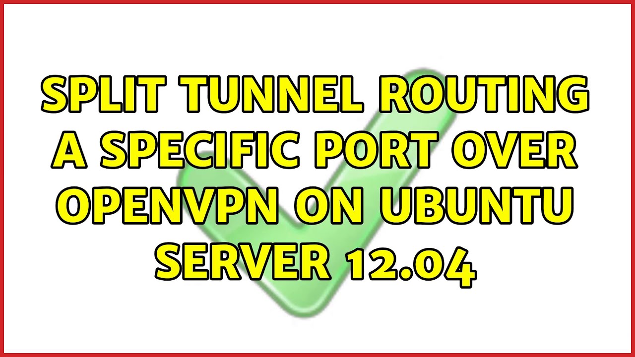 openvpn route specific port