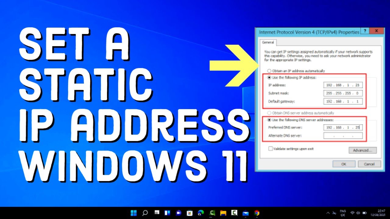 How To Assign A Static Ip Address In Windows 11 Benisnous 2422