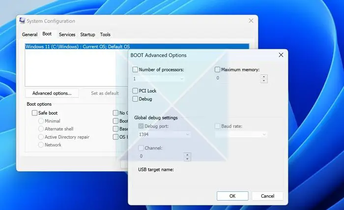 Change memory allocation in advanced options