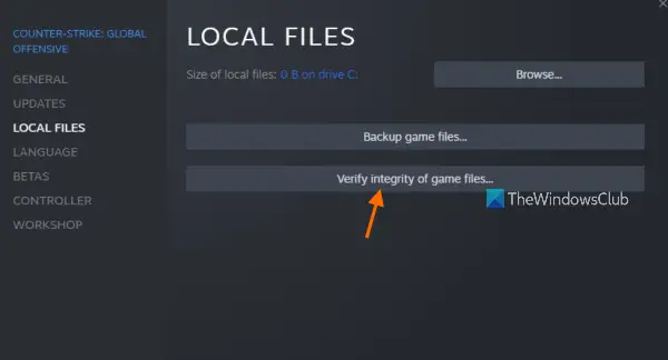 verify integrity of game files