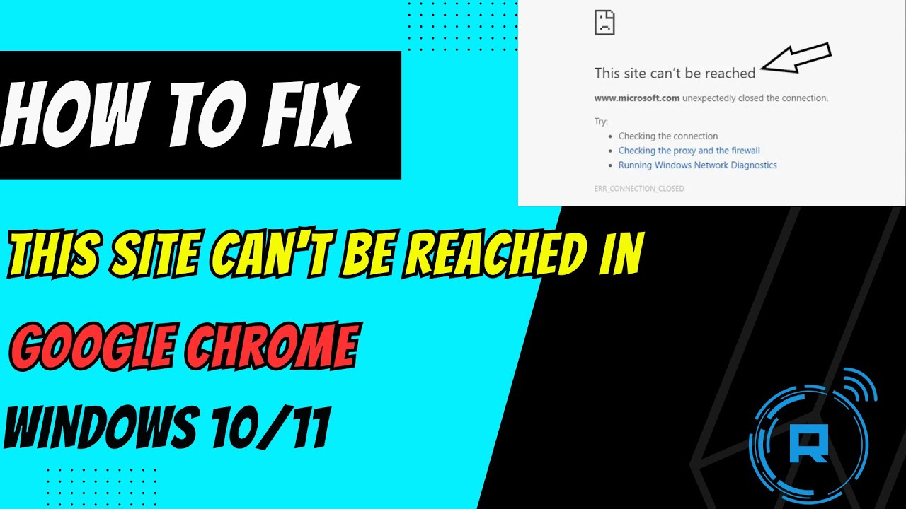 How To Fix This Site Can't Be Reached In Google Chrome