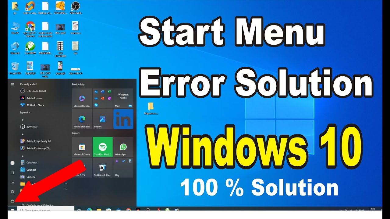 How To Windows 10 Start Menu Not Working/start menu error solution – BENISNOUS