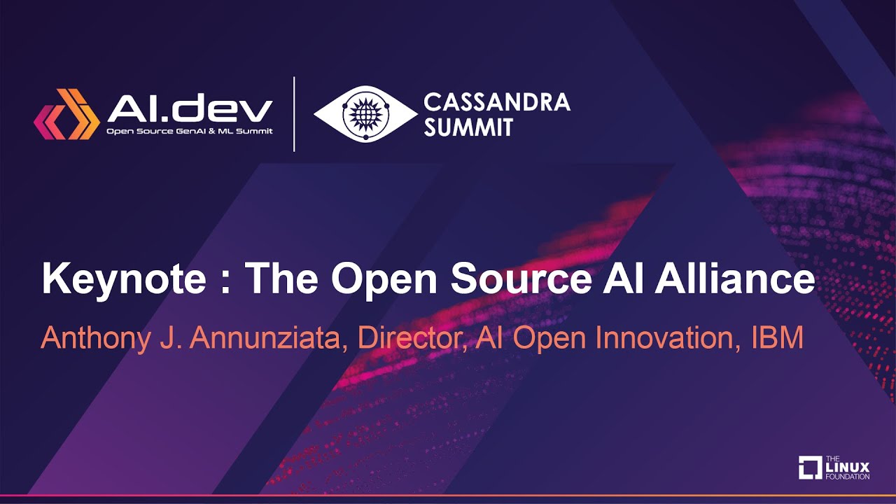 Keynote : The Open Source AI Alliance - Anthony J. Annunziata, Director ...