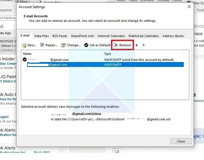 Remove Shared Mailbox From Outlook