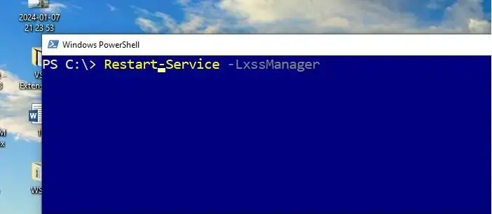 Restart Lxssmanager Powershell