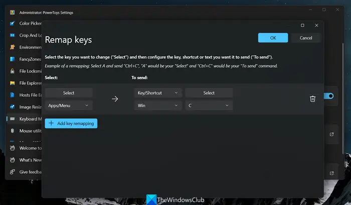 Remapping Copilot key