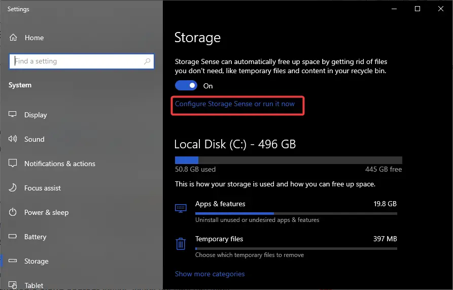 Free up disk space with OneDrive on Windows